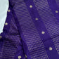 Purple Checks Butta Zari Weaving Raw Mango Saree | SR001122