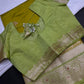 Green Raw Mango Lightweight Silk Saree | SR001123
