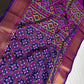 Purple Patola Ikkat Lightweight Silk Saree | SR001124