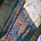 Semi Gadwal Chanderi Silk Paithani Cream Green Saree | SR001125
