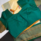 Semi Gadwal Chanderi Silk Paithani Cream Green Saree | SR001125