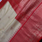 Semi Gadwal Cream Orange Silk Kanchi Border Saree | SR001127