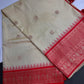 Semi Gadwal Cream Orange Silk Kanchi Border Saree | SR001127