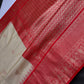 Semi Gadwal Cream Orange Silk Kanchi Border Saree | SR001127