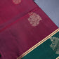 Pure Soft Silk Maroon Green Saree | SR001129