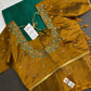 Pure Soft Silk Green Mustard Saree - SR001130