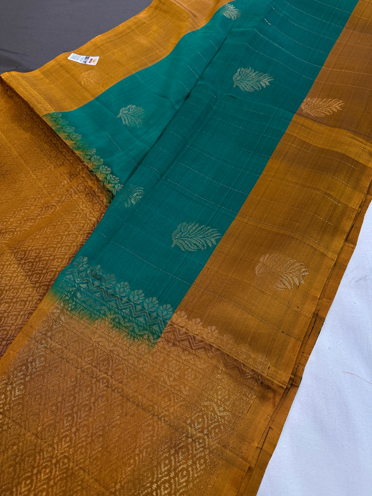 Pure Soft Silk Green Mustard Saree - SR001130