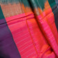 Pure Soft Silk Pinkish Orange Green Saree - SR001131