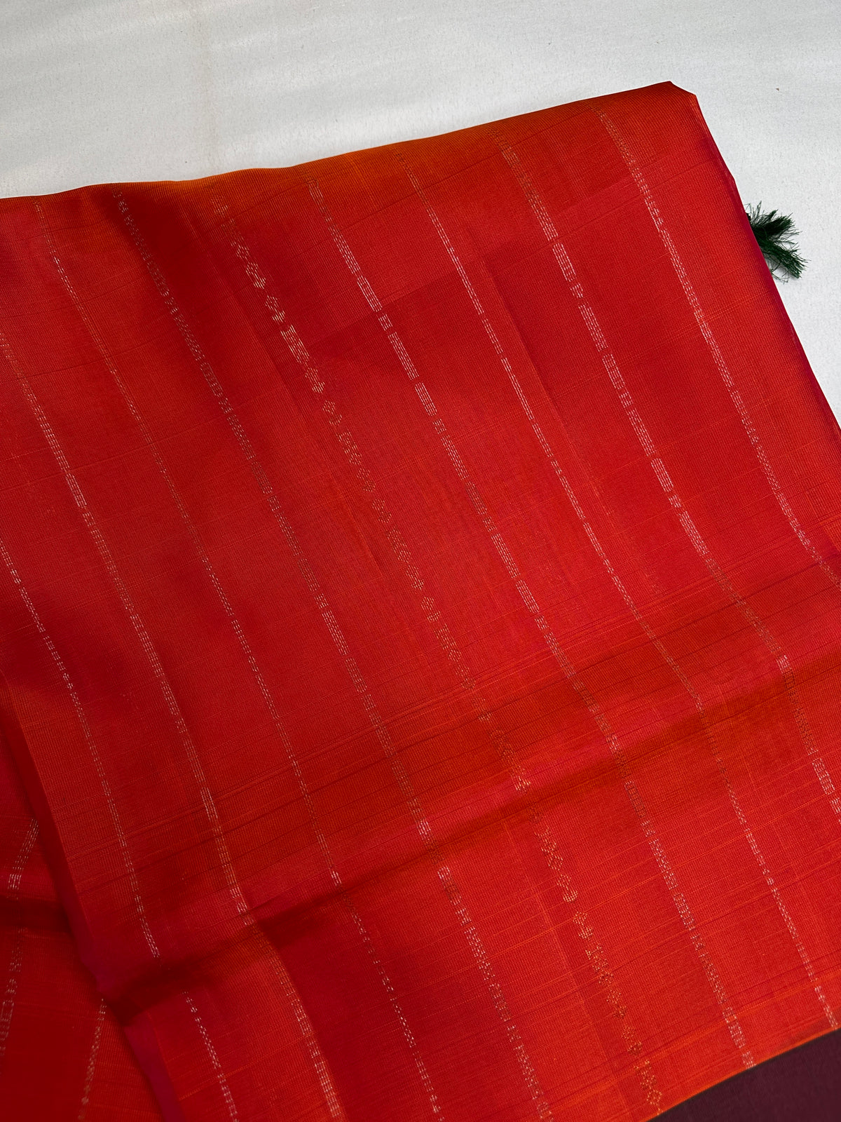 Pure Soft Silk Pinkish Orange Green Saree - SR001131