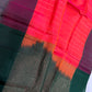 Pure Soft Silk Pinkish Orange Green Saree - SR001131