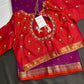 Pure Soft Silk Purple Orange Green Saree - SR001132