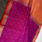 Pure Soft Silk Purple Orange Green Saree - SR001132