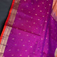 Pure Soft Silk Purple Orange Green Saree - SR001132