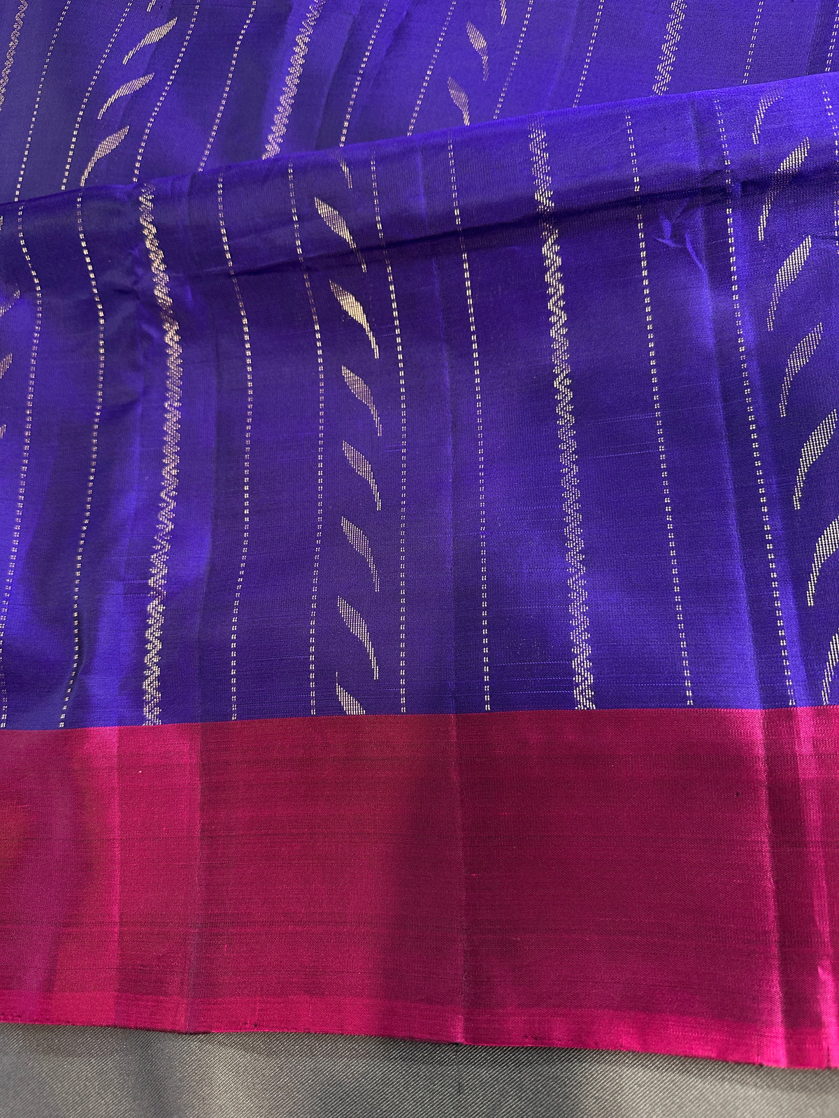 Pure Soft Silk Blue Purple Saree - SR001133