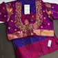 Pure Soft Silk Blue Purple Saree - SR001133