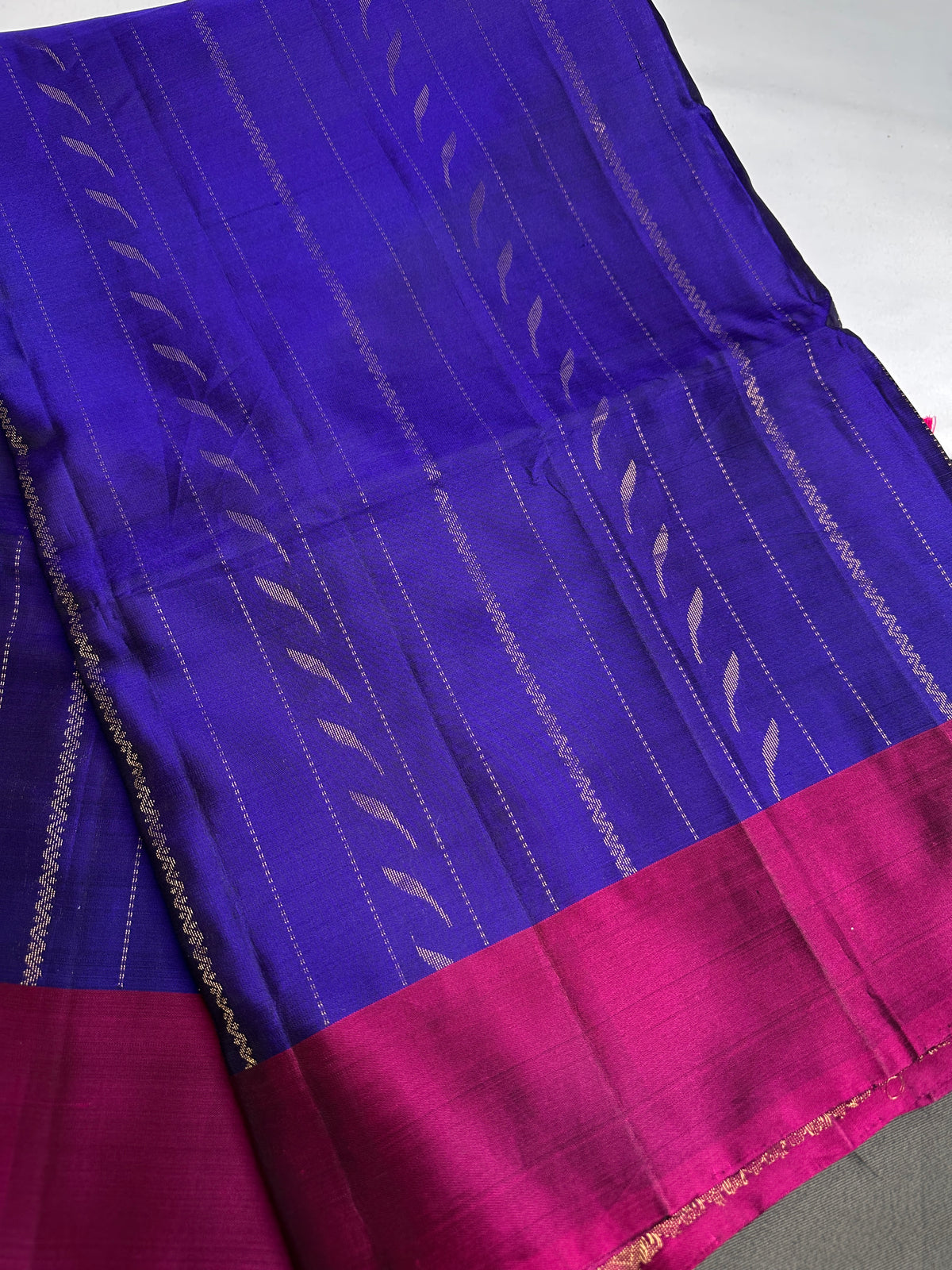 Pure Soft Silk Blue Purple Saree - SR001133