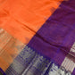 Pure Mangalgiri Peach Blue Saree - SR001134