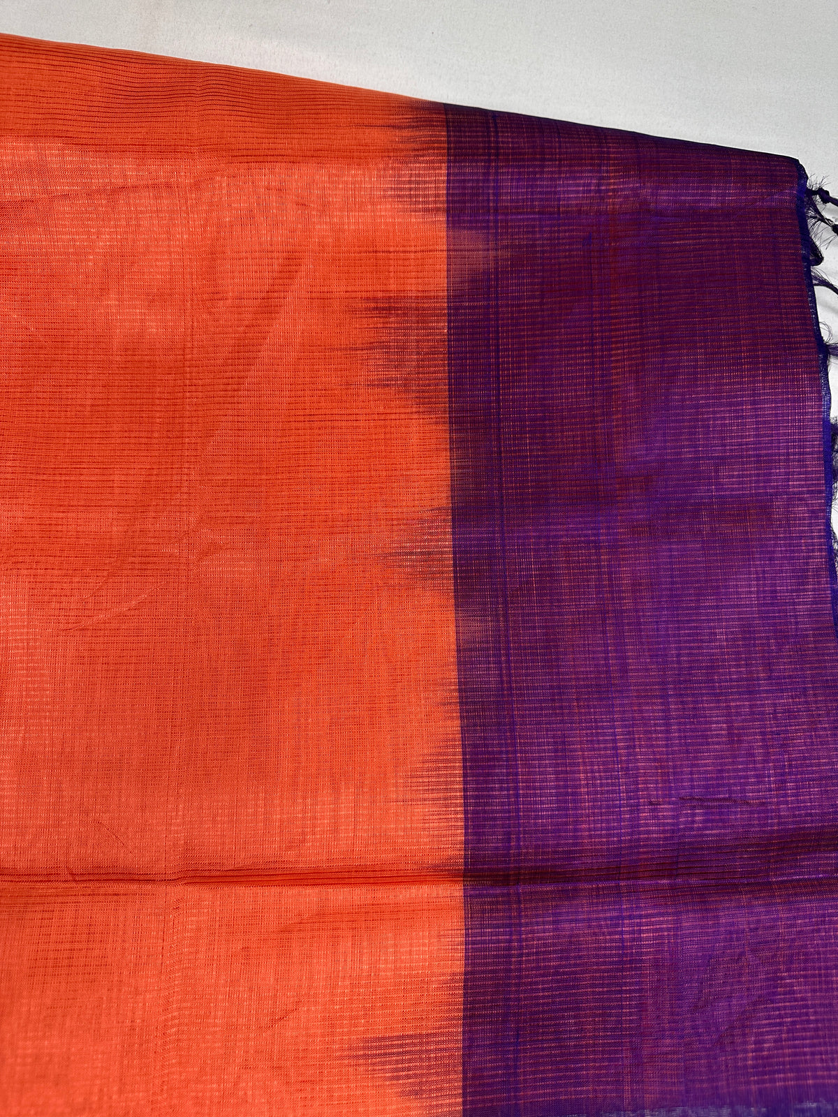Pure Mangalgiri Peach Blue Saree - SR001134