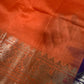 Pure Mangalgiri Peach Blue Saree - SR001134