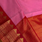 Pink Red Vintage Checked Semi Kanjivaram Pattu Saree - SR001136