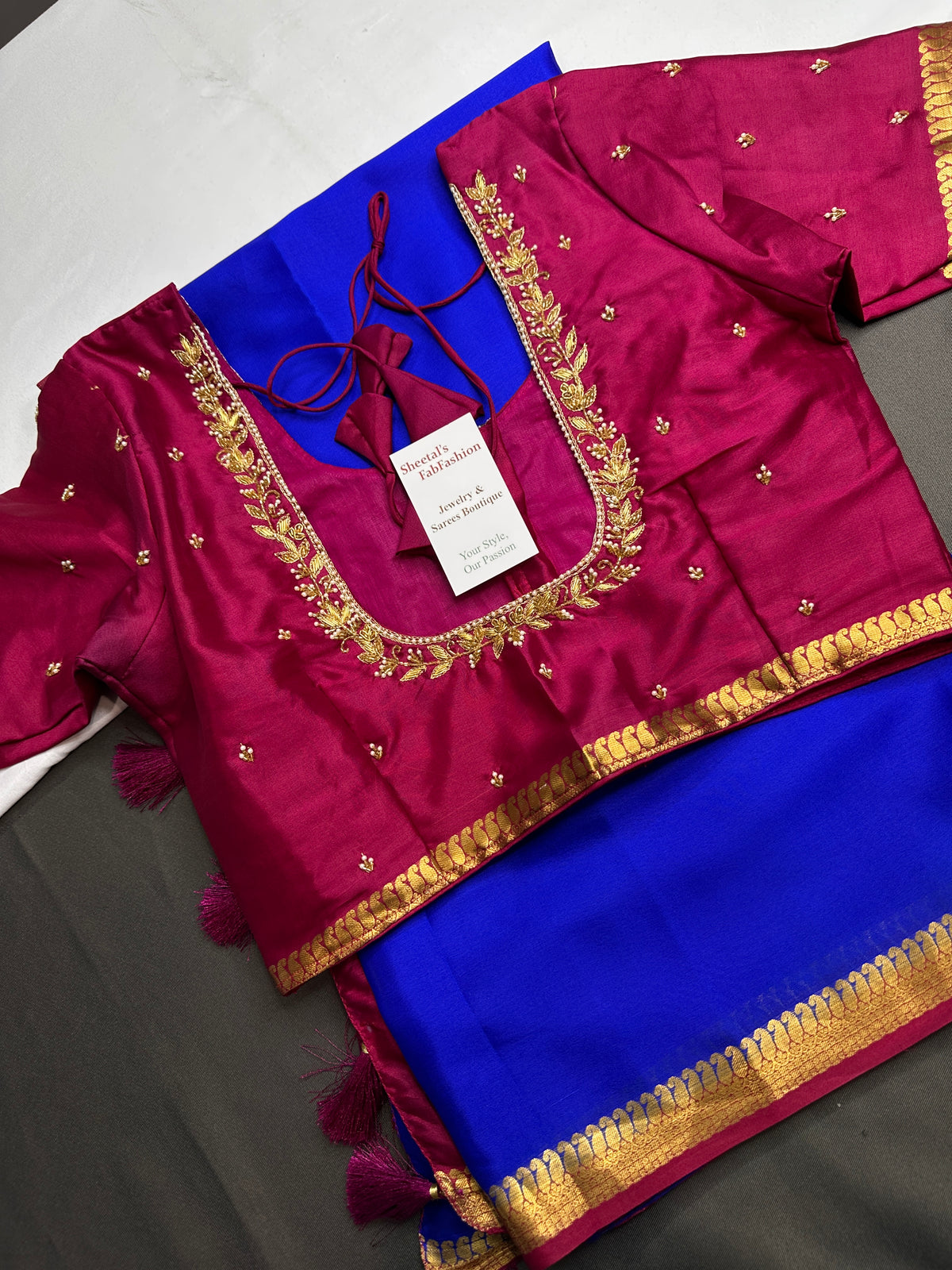 Blue Pure Mysore Silk Lightweight Saree - SR001137