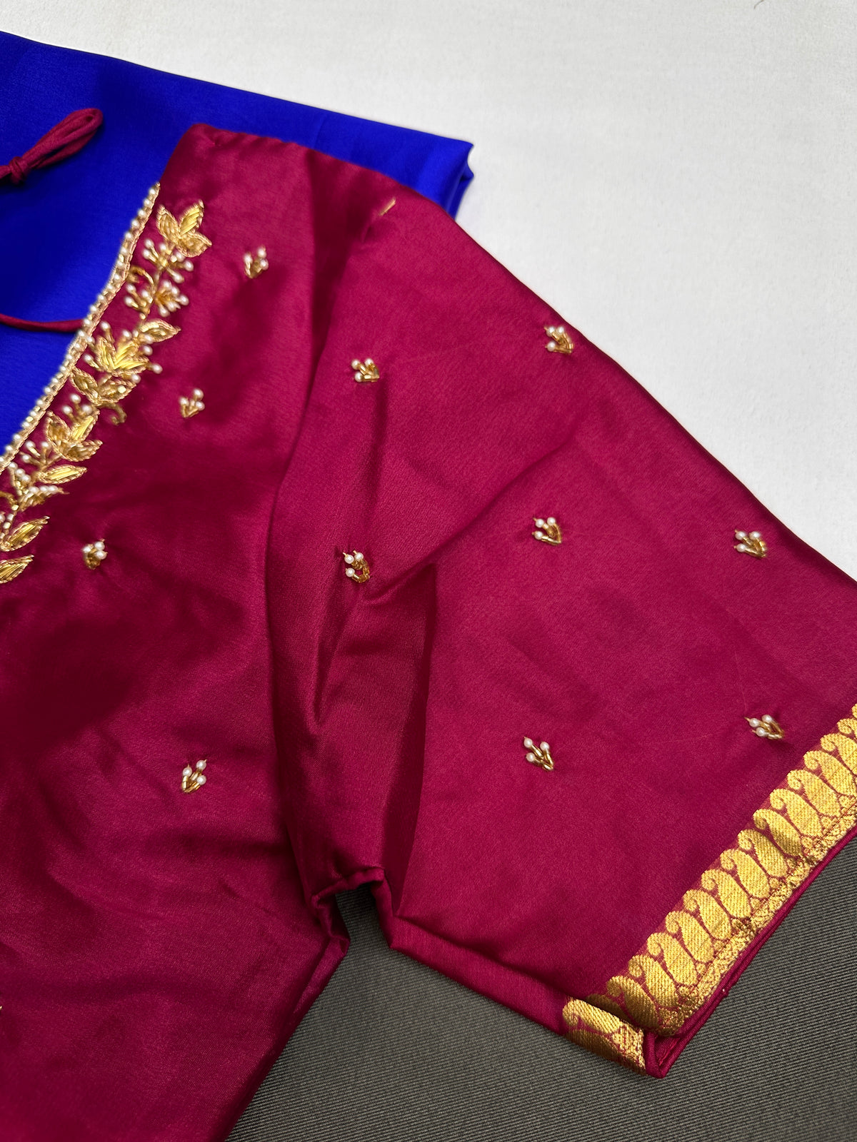 Blue Pure Mysore Silk Lightweight Saree - SR001137