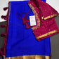 Blue Pure Mysore Silk Lightweight Saree - SR001137
