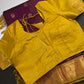 Pure Kuppadam Purple Yellow Saree - SR001138
