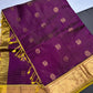 Pure Kuppadam Purple Yellow Saree - SR001138