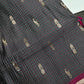 Vintage Checkered Kanchi Border Grey Magenta Silk Saree with Stitched Blouse - SR001140