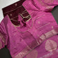 Plum Lightweight Raw Mango Style Silk Saree with Pink Pallu