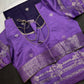 Purple Lightweight Raw Mango Style Silk Saree