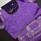 Purple Lightweight Raw Mango Style Silk Saree