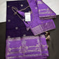 Purple Lightweight Raw Mango Style Silk Saree