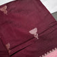 Plum Lightweight Raw Mango Style Silk Saree with Pink Pallu