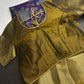 Purple Green Kalamkari Print Lightweight Semi Tussar Saree