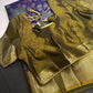 Purple Green Kalamkari Print Lightweight Semi Tussar Saree