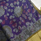 Purple Green Kalamkari Print Lightweight Semi Tussar Saree