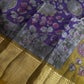 Purple Green Kalamkari Print Lightweight Semi Tussar Saree