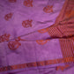 Purple Soft Art Silk Saree with Stitched Blouse