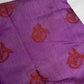 Purple Soft Art Silk Saree with Stitched Blouse