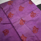 Purple Soft Art Silk Saree with Stitched Blouse