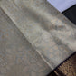 Kanjeevaram Brocade Cream Purple Silk Saree