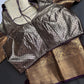 Kanjeevaram Brocade Cream Purple Silk Saree