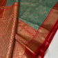 Kanjeevaram Meena Brocade Sea Green Silk Saree