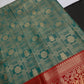 Kanjeevaram Meena Brocade Sea Green Silk Saree