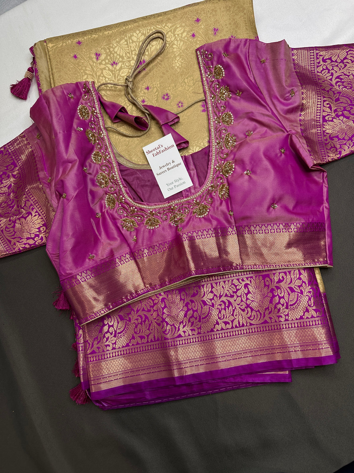 Kanjeevaram Meena Brocade Gold Green Silk Saree