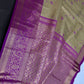 Kanjeevaram Meena Brocade Gold Green Silk Saree