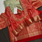 Kanjeevaram Meena Brocade Pastel Green Silk Saree