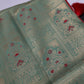 Kanjeevaram Meena Brocade Pastel Green Silk Saree